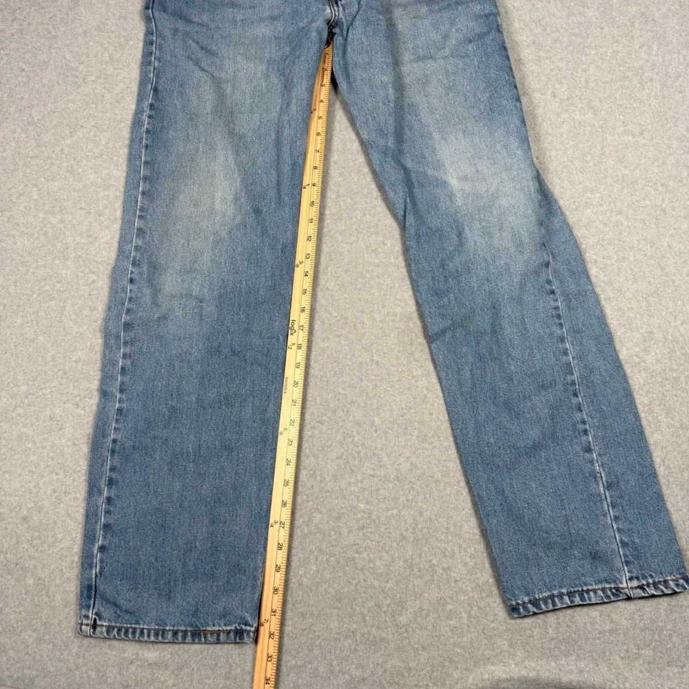 Levis 505 Regular Fit Jeans Mens 38x34 Medium Wash Blue Straight Leg Denim